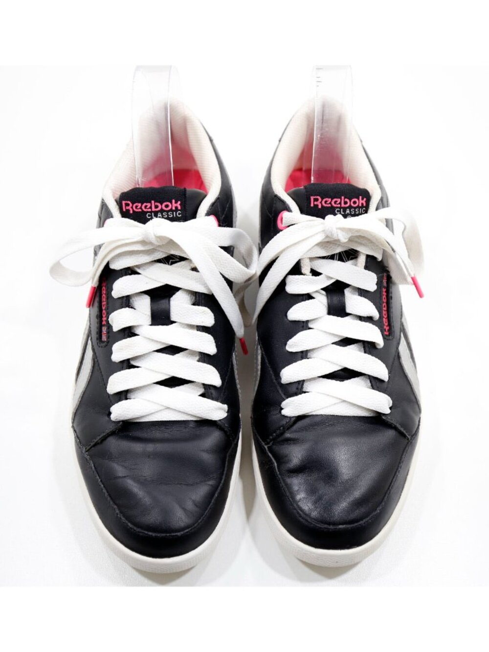 Reebok Fabulista Classic Black & Silver Leather Low Top Sneakers - Women's 9.5 - Picture 6 of 7